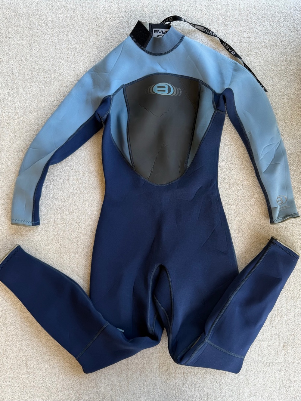 Bare Velocity Navy & Light Blue Full Wetsuit One-Piece Women 6